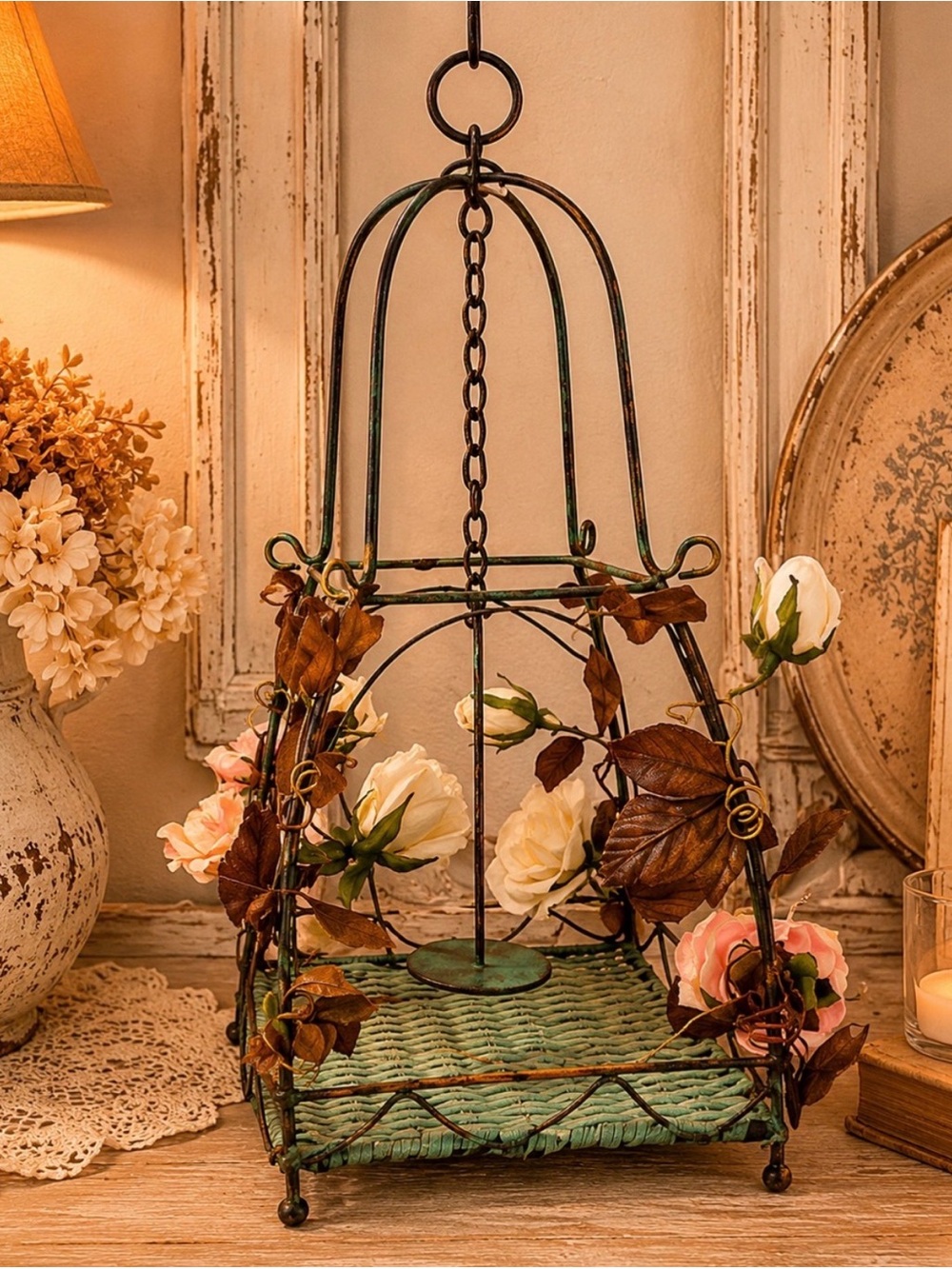Gorgeous shabby chic candle holder accent piece